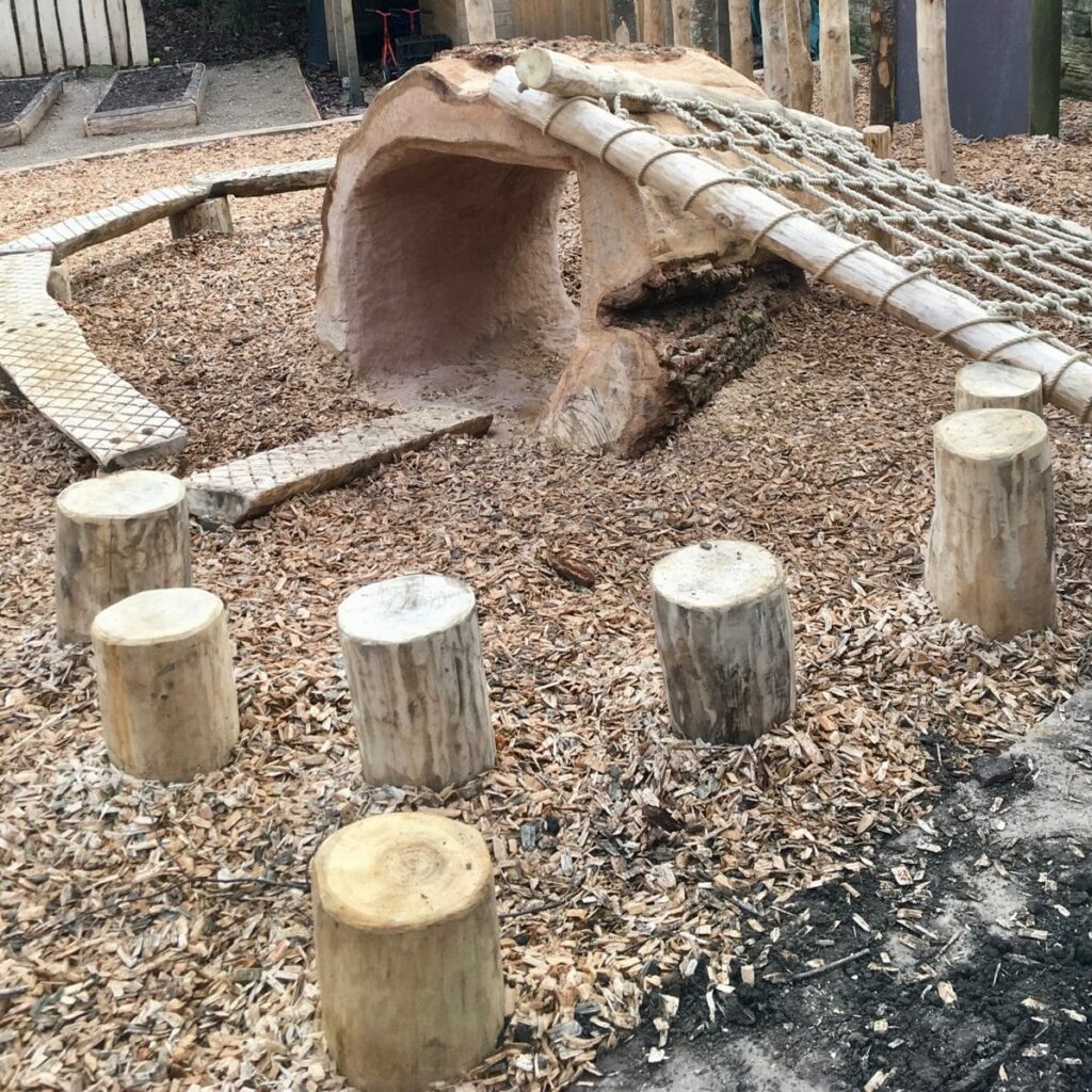 Stepping Logs | Log Stepping Stones | Copper Beech Play